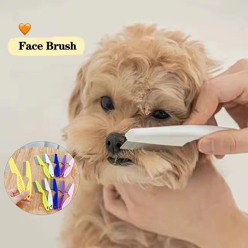 Stainless Steel Flea Comb Set for Cats & Dogs - Fine-Tooth Shedding & Grooming Comb