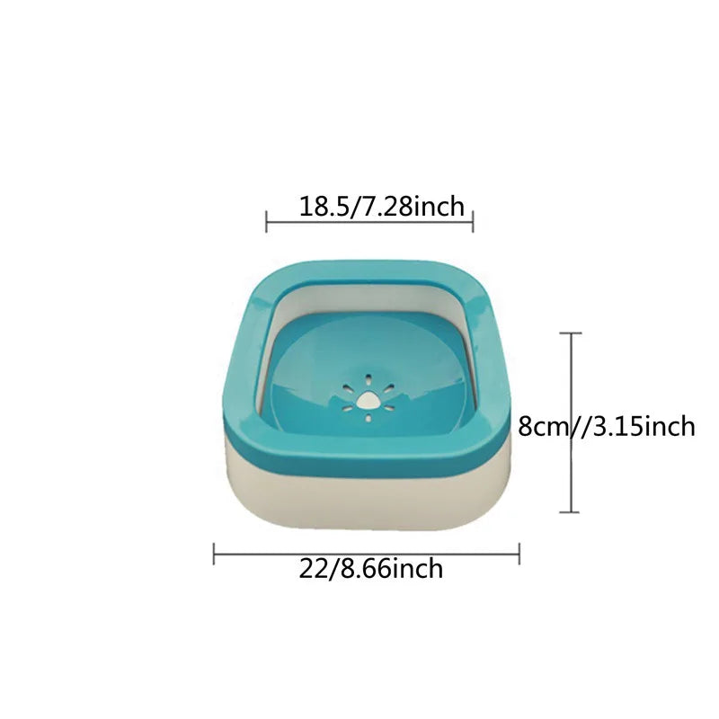 Anti-Splash Dog Water Bowl - 1L Spill-Proof Drinking Bowl for Puppies & Cats