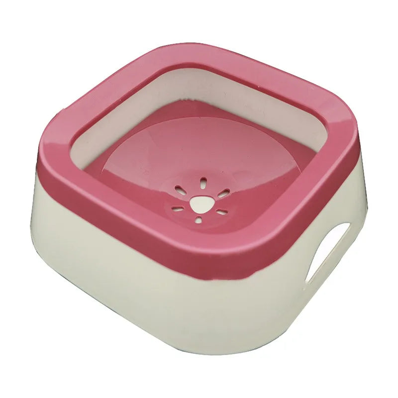 Anti-Splash Dog Water Bowl - 1L Spill-Proof Drinking Bowl for Puppies & Cats