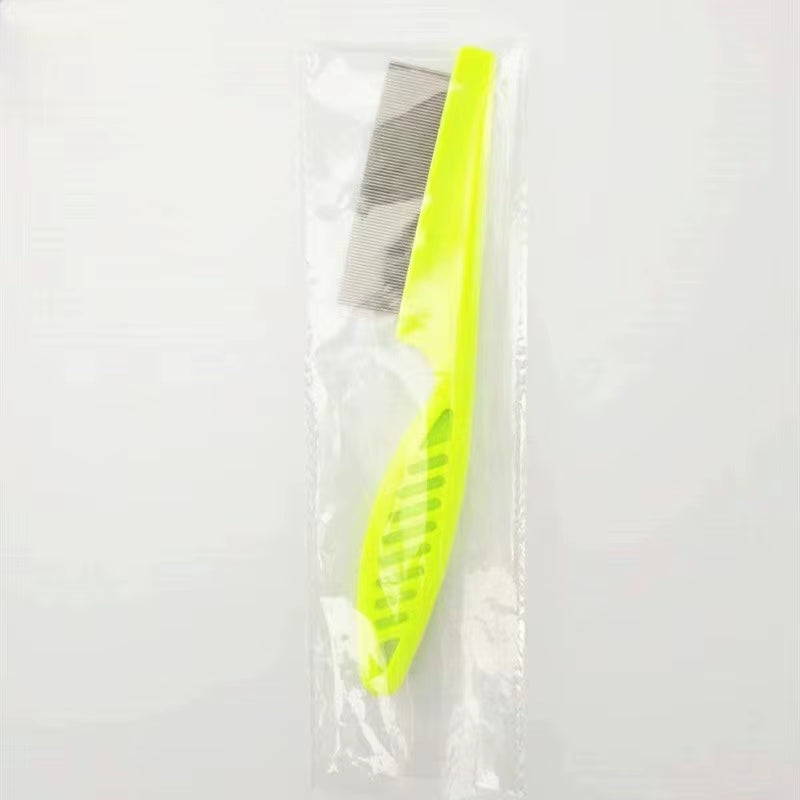 Stainless Steel Flea Comb Set for Cats & Dogs - Fine-Tooth Shedding & Grooming Comb