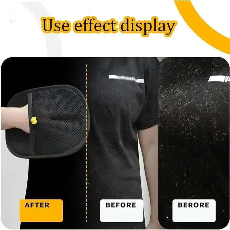Double-Sided Pet Grooming Gloves - Reusable Dog & Cat Hair Remover for Fur, Carpets & Sofas