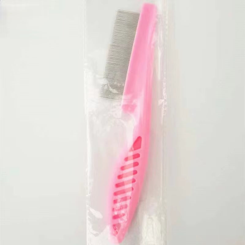 Stainless Steel Flea Comb Set for Cats & Dogs - Fine-Tooth Shedding & Grooming Comb