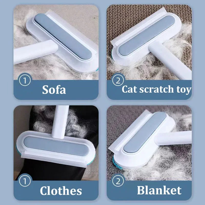 Double-Sided Pet Grooming Gloves - Reusable Dog & Cat Hair Remover for Fur, Carpets & Sofas